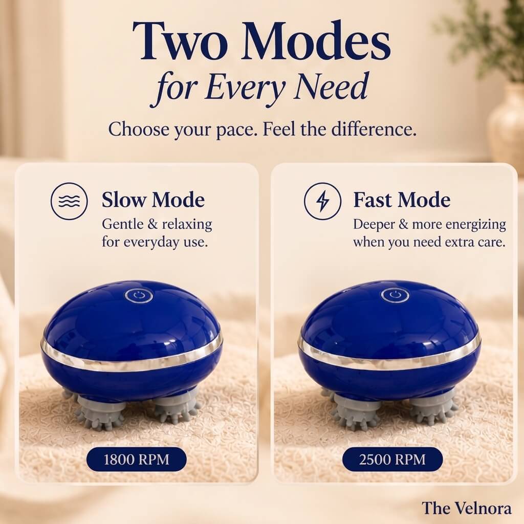 Velnora 2 in 1 body and head massager